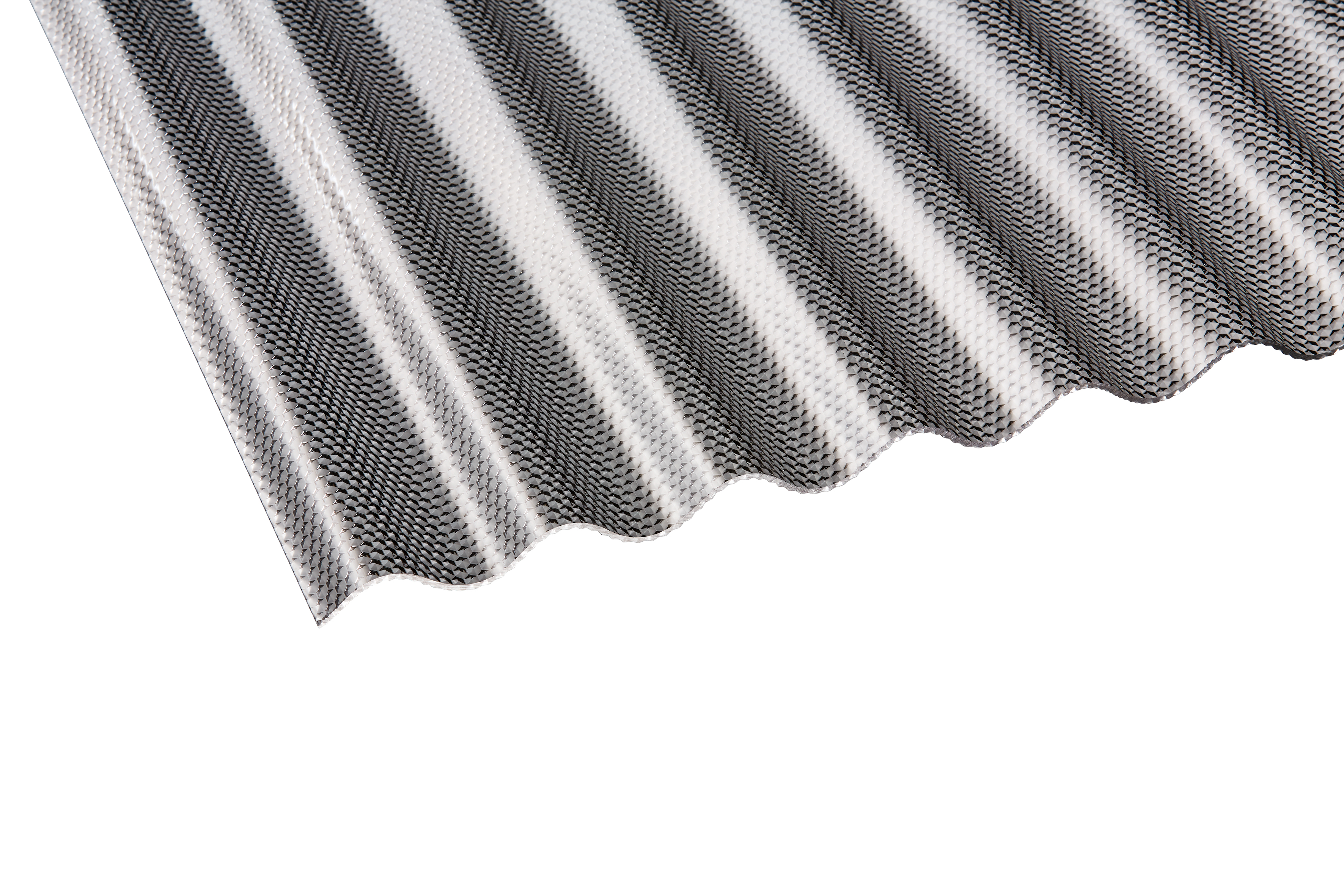 Acryl Profilplatten Sinus 76/18 Wabe  graphit 3 mm